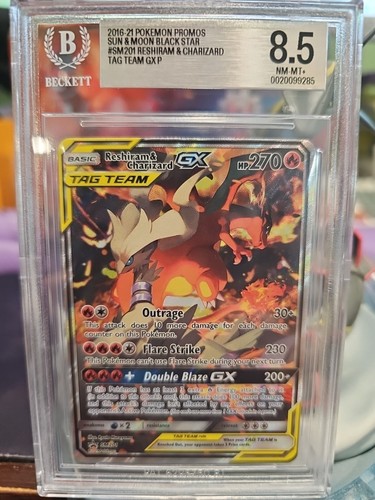 Reshiram & Charizard-GX graded BGS 8.5 for sale on eBay