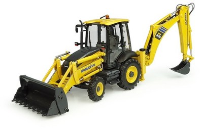 Komatsu WB93R-8 Baggerlader Druckgussmodell im Maßstab 1:50 - J8142