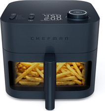Crispinator Air Fryer 6-In-1 with 8 Qt Capacity, 450°F Max Temp with Turbofry Pr