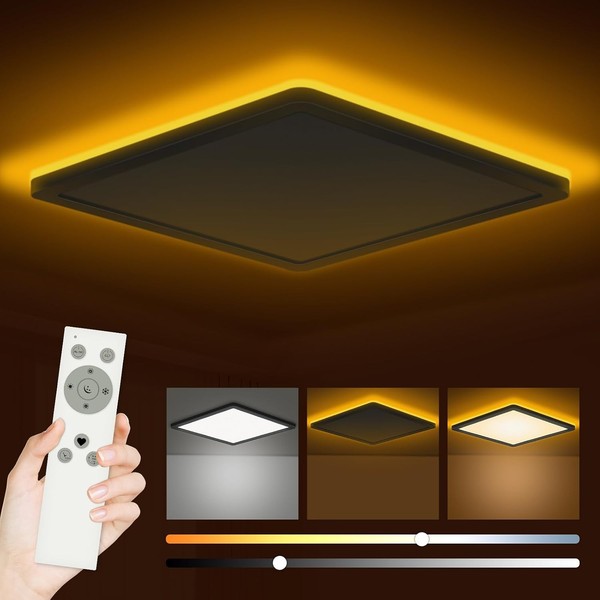 Bowfar LED Deckenleuchte Flach, 24W 2800LM Deckenlampe Mit Fernbedienung-image