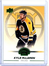 2023-24 Upper Deck Boston Bruins Centennial Lucky Green #36 Kyle McLaren /49