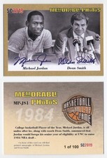 2019 SC2019 Memorable Photos Michael Jordan Smith printed autograph gold /100