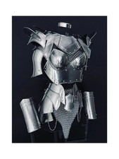 Epic Women  s Medieval Knight Armor Set ,Handcrafted Chainmail  Plate Body Armor