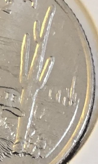 2008-P Arizona Statehood Quarter, Extra Cactus Leaf Die Crack, GEM UNC - Image 3 of 4