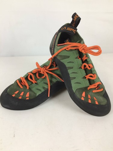 Excellent La Sportiva Tarantulace Men's Climbing Shoes, Olive/Tiger, M40.5