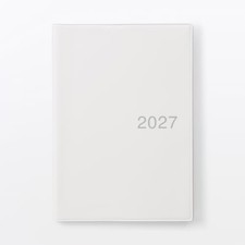 MUJI 2027 Monthly Weekly Planner Schedule Book White Gray Dec 2026 A5 Japan NEW