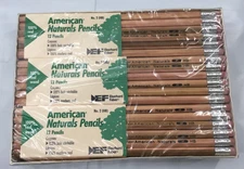 Eberhard Faber American Naturals Real Wood 72 Pencils No 2 HB USA Made 6x12