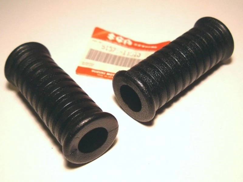 Gomas Antideslizantes Para Estriberas De Moto - Repuesto Para Honda CG 125, Negras, Fácil Instalación