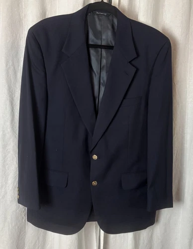 Blazer cappotto sportivo vintage Burberrys’ blu navy taglia 42 super 100’s lana due bottoni