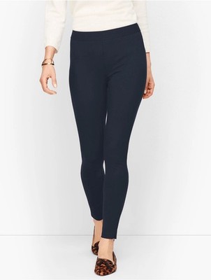 Talbots Women s Soho Ankle Pant Pull On Size 6P Navy Ponte NWT Legging Career