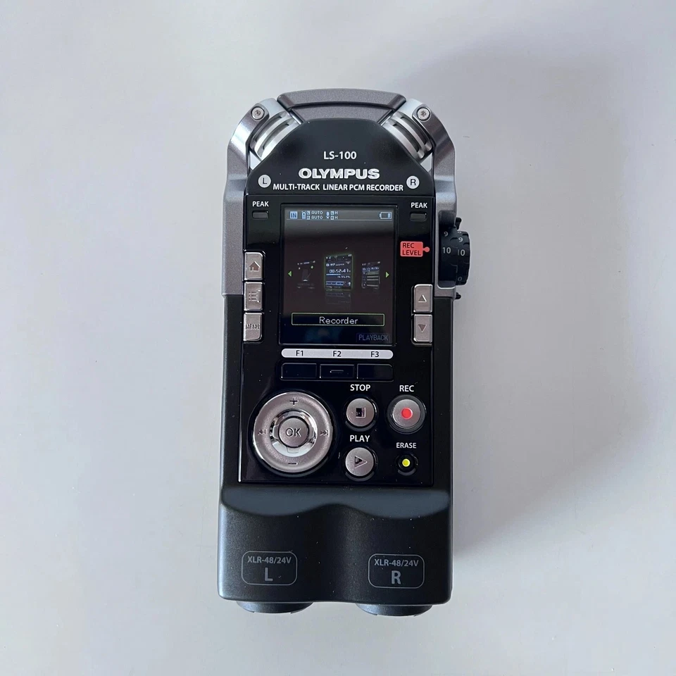 OLYMPUS LS-100 Multi-Track Linear PCM Recorder Box Set ottimo testato FedEx - Immagine 2 di 4