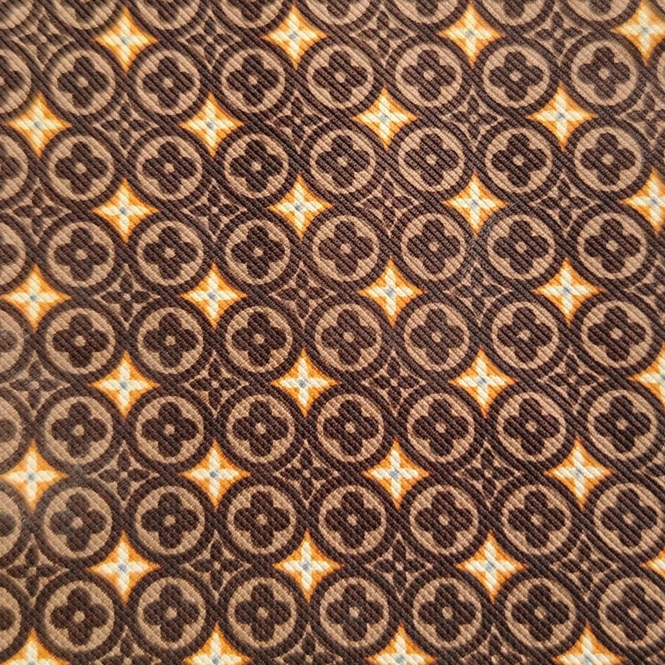 Corbata Louis Vuitton LV Diseñador de Seda Lujo Patrón Monograma Lujo Corbata Marrón Foto 2 de 4