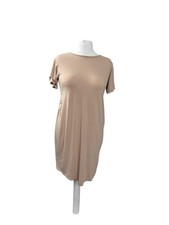 Boohoo Maternity Thin Short Sleeve Bodycon Dress Stone/NudeSize 16 unworn