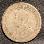 1928 Canada 10 Cents Silver Coin - King George V - G (Good) condition
