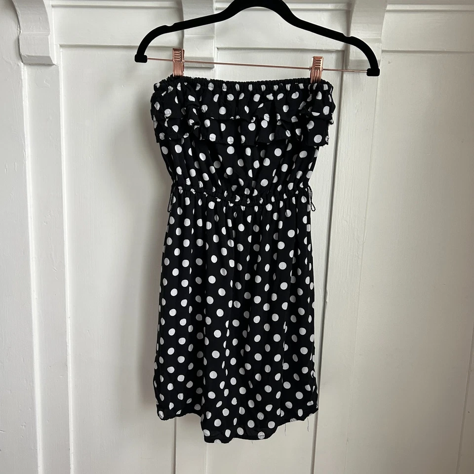 Minivestido vintage Y2K blanco y negro lunares de DEB Foto 2 de 4