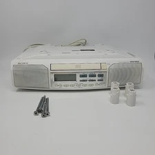 Sony Space Saver Under Cabinet CD Player Clock Radio AM/FM Super Bass ICF-CD513
