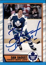 Dan Daoust Signed Auto 1989-90 O-Pee-Chee card Toronto Maple Leafs
