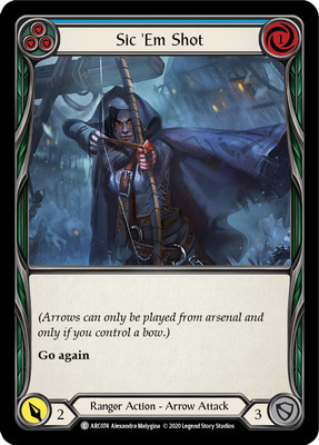 Sic 'Em Shot (Blue) [U-ARC074] (Arcane Rising Unlimited)  Unlimited Normal Near