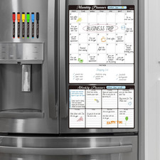 Magnetic Dry Erase Monthly Calendar Set - 15.5"X13" Monthly and 8.5"X13" Weekly
