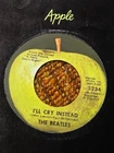45 RPM Beatles APPLE 5234 I'll Cry Instead  / I'm Happy Just to Dance M-