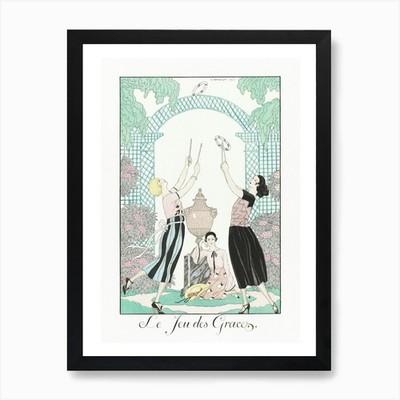Art Deco Mode Kunstdruck gerahmt Wandbild Poster Leinwanddruck Bild