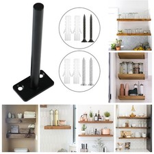 4pcs A-01 Two-hole (black) 150 Long Black Shelf Bracket Roun