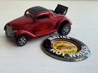 Hot Wheels Redline CLASSIC 36 FORD COUPE Red w/ BUTTON !!
