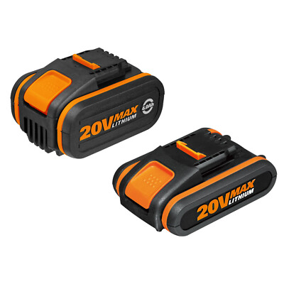 WORX WA3605 Li-Ion Akku Set 20V Max. 1 x 2,0 Ah + 1 x 4,0Ah PowerShare Akku