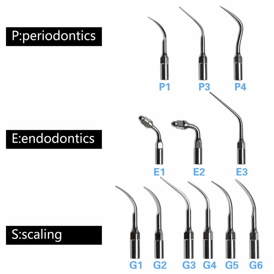 5pcs Dental Ultrasonic Scaler Endo Scaling Perio Tip fit Cavitron EMS SAZ - Image 3 of 3
