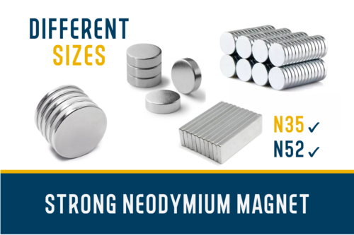 Aimants en néodyme différentes formes et tailles N35 N52, rond, disque, barre, solide. - Photo 1 sur 11