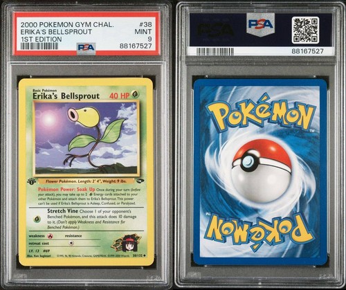 Erika's Bellsprout (1st Edition) graded PSA 9 for sale on eBay