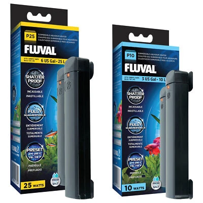 Fluval Pre-Set Heaters P10 P25 Aquarium Heating Tropical Marine Fish Tank - Image 1 of 4