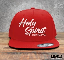 HOLY SPIRIT FILLED BELIEVER SNAPBACK BASEBALL CAP  CHRISTIAN CROSS JESUS SAVES