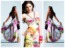 NEW Faviana 6725 Pattern Crystal Strap Gown Sizes 0 4