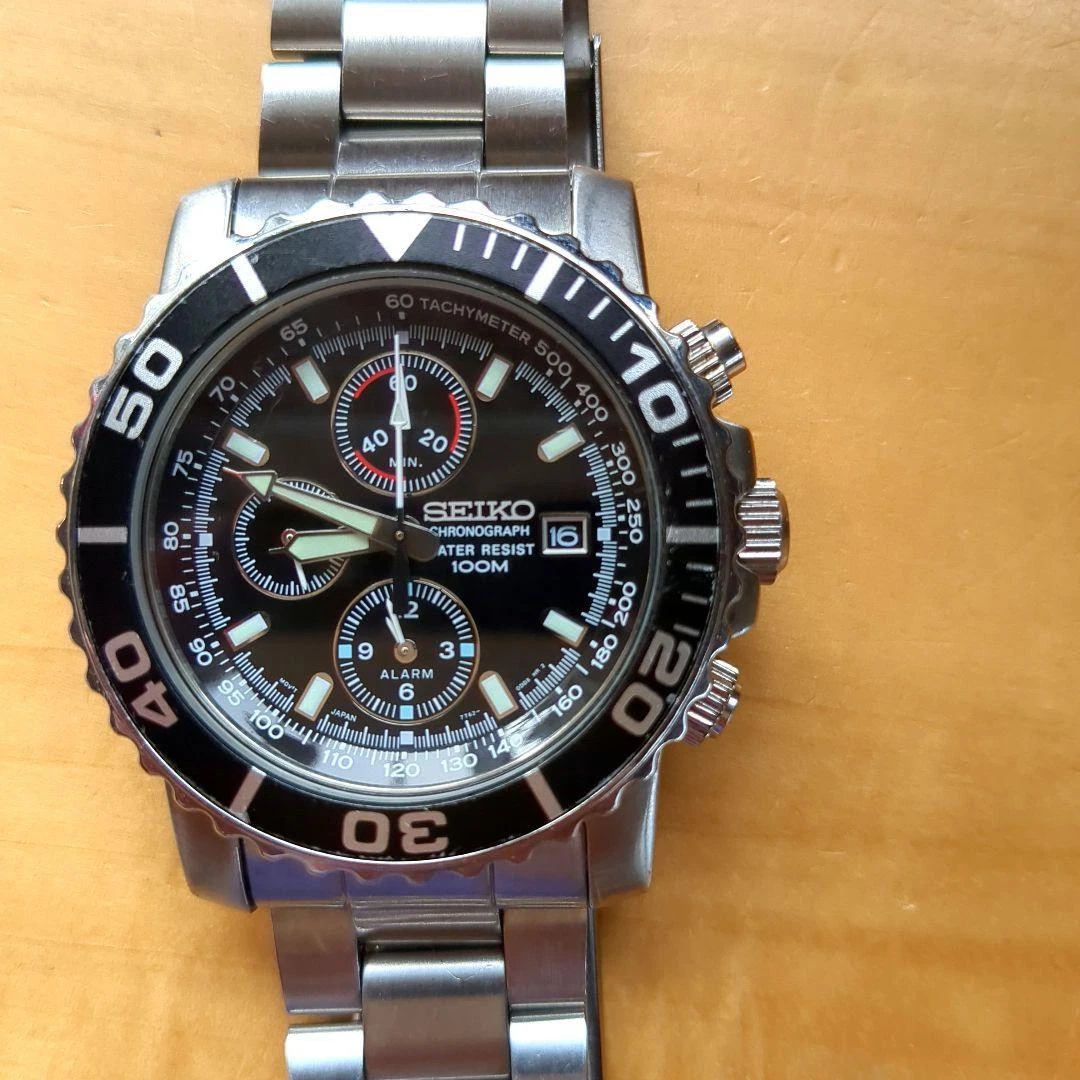 SEIKO 7T62-0CV0 DIAL CHRONOGRAPH ALARM MENS | eBay