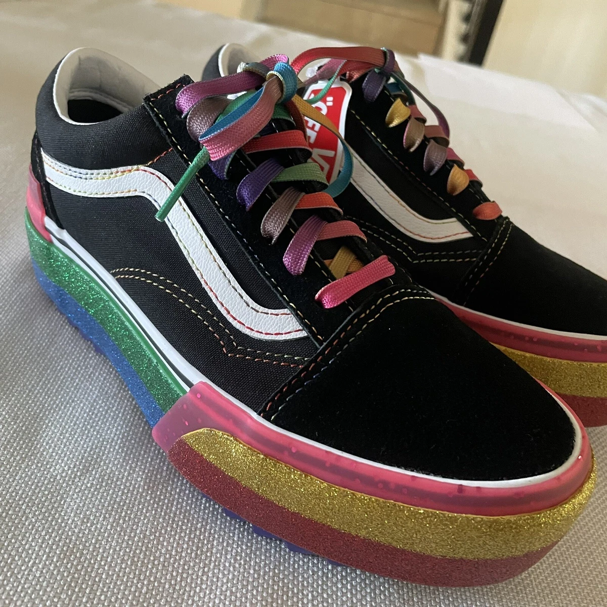 Vans rainbow cheap glitter old skool