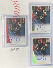 3 RASHAAD PENNY RC AUTO 's 💎 /5 RED 2018 LEAF ULTIMATE DRAFT #BA-RP1 SEAHAWKS