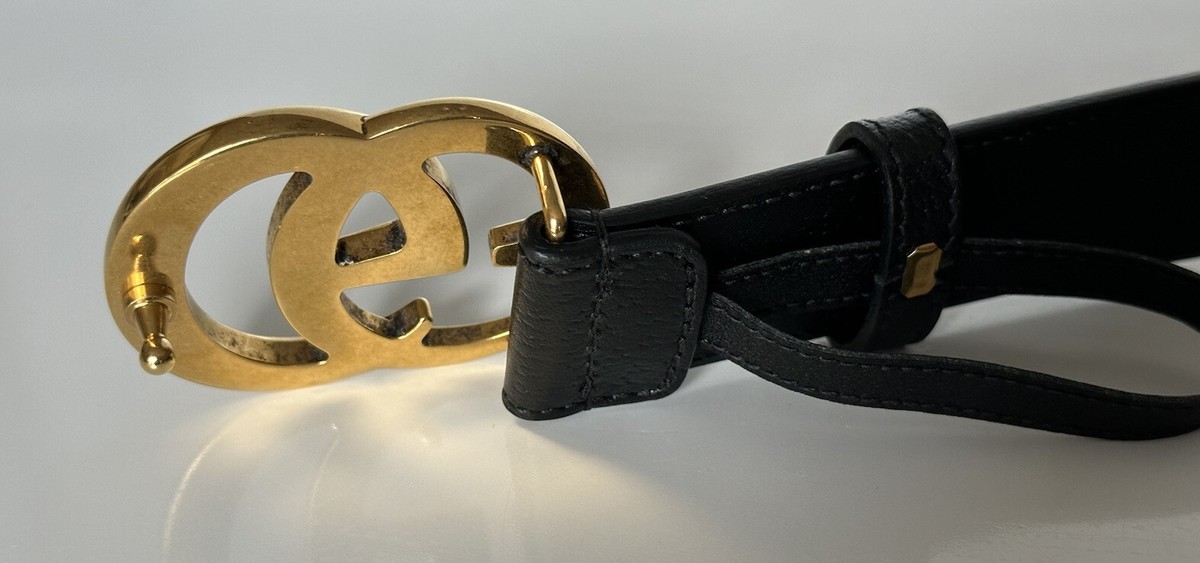 New Gucci Women\'s GG Marmont Leather Belt Black 95/38 Italy 625839 GUCCI GG Marmont leather belt | NET-A-PORTER main image 2