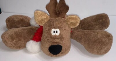 Hallmark Rodney Reindeer Plush Brown Holiday Red Scarf | eBay