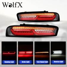 Yellow Sequential Signal LED Tail Lights For 2016 17 2018 Chevy Chevrolet Camaro