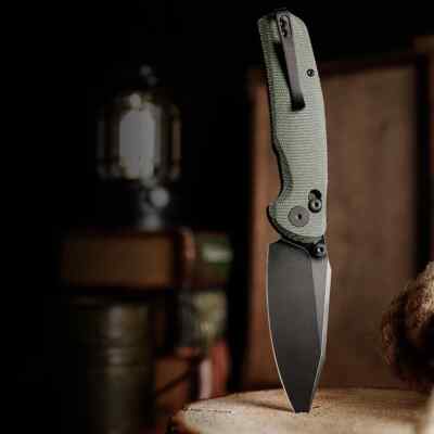 TRIVISA Hornet Folding Knife 3.38'' 14C28N Sandvik Steel Blade Micarta Handle
