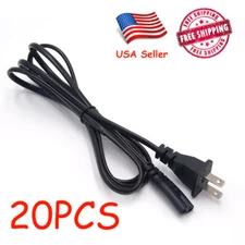 Lot 20 US 2 Prong 2-Pin AC Power Cord Cable Charge Adapter PC Laptop Dell IBM HP