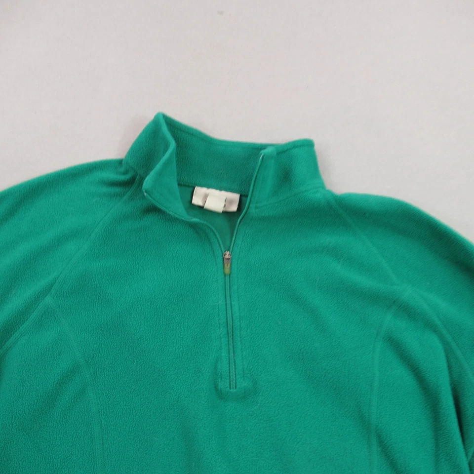 Suéter REI Mujer Mediano Manga Larga Pullover 1/4 Cremallera Rendimiento Verde Foto 2 de 4