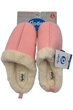 Floopi Women's Selene Faux Suede with Aztec Trim Clog Slipper Pink