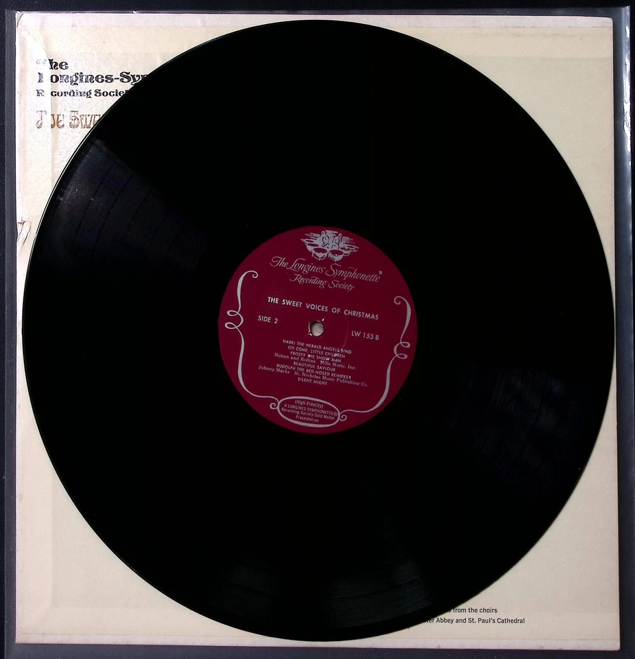 THE LONGINES SYMPHONETTE THE SWEET VOICES OF CHRISTMAS HOLIDAY VINYL LP 179-25 Foto 4 de 4