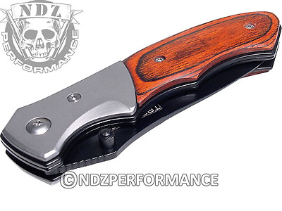 TAC FORCE Knife Pocket Folding Speedster Bolster Wood Handle