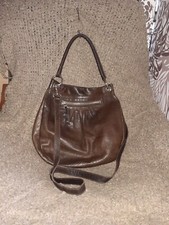 Roots Canada "olivia"-dark Brown Pebbled Leather-shoulder/crossbody-excellent
