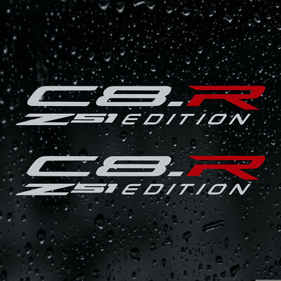 Pair (2020 2024) C8.R Z51 Edition Decal for Corvette Vinyl Sticker Rear Quarter