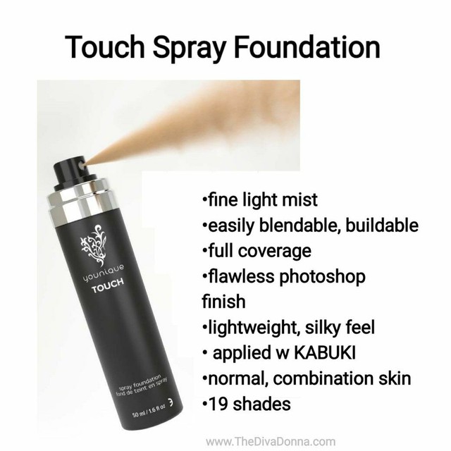 younique eyelet spray foundation