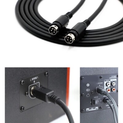 4Pin Speaker Cable for R1700BTR1600TIII Speaker 4Pin DIN Male to Male Cord